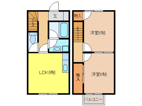 DUPLEX国王30の物件間取画像